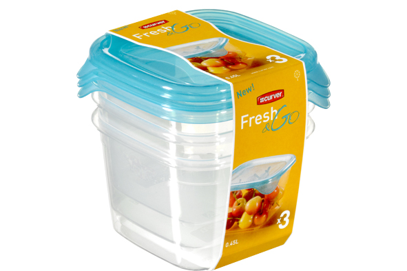 Curver Fresh & Go 0,45L -110x110x110mmh - 3 Stck